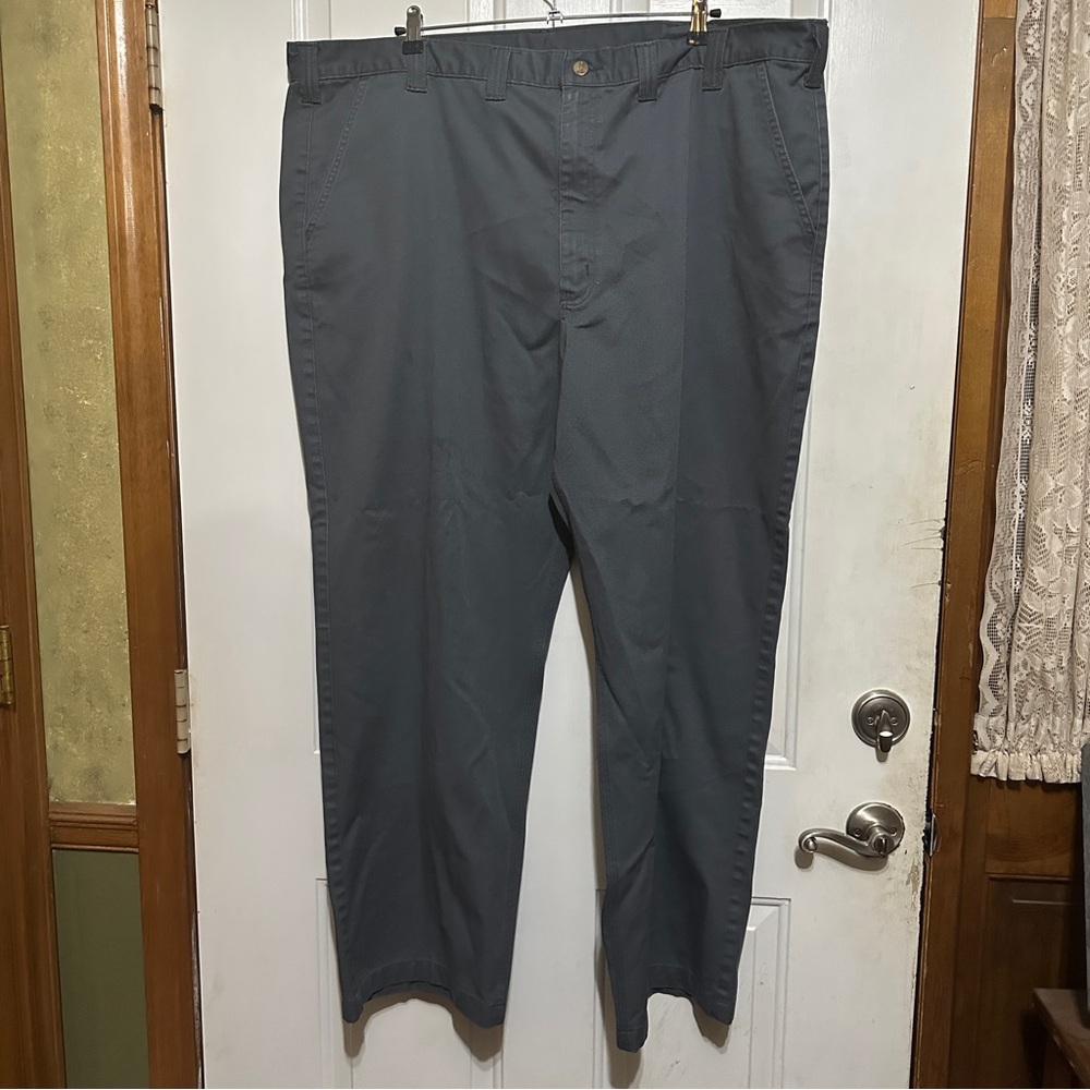 Carhartt Pants Mens 48x32 Dark‎ Gray Blended Twill Workwear Durable Uniform B290